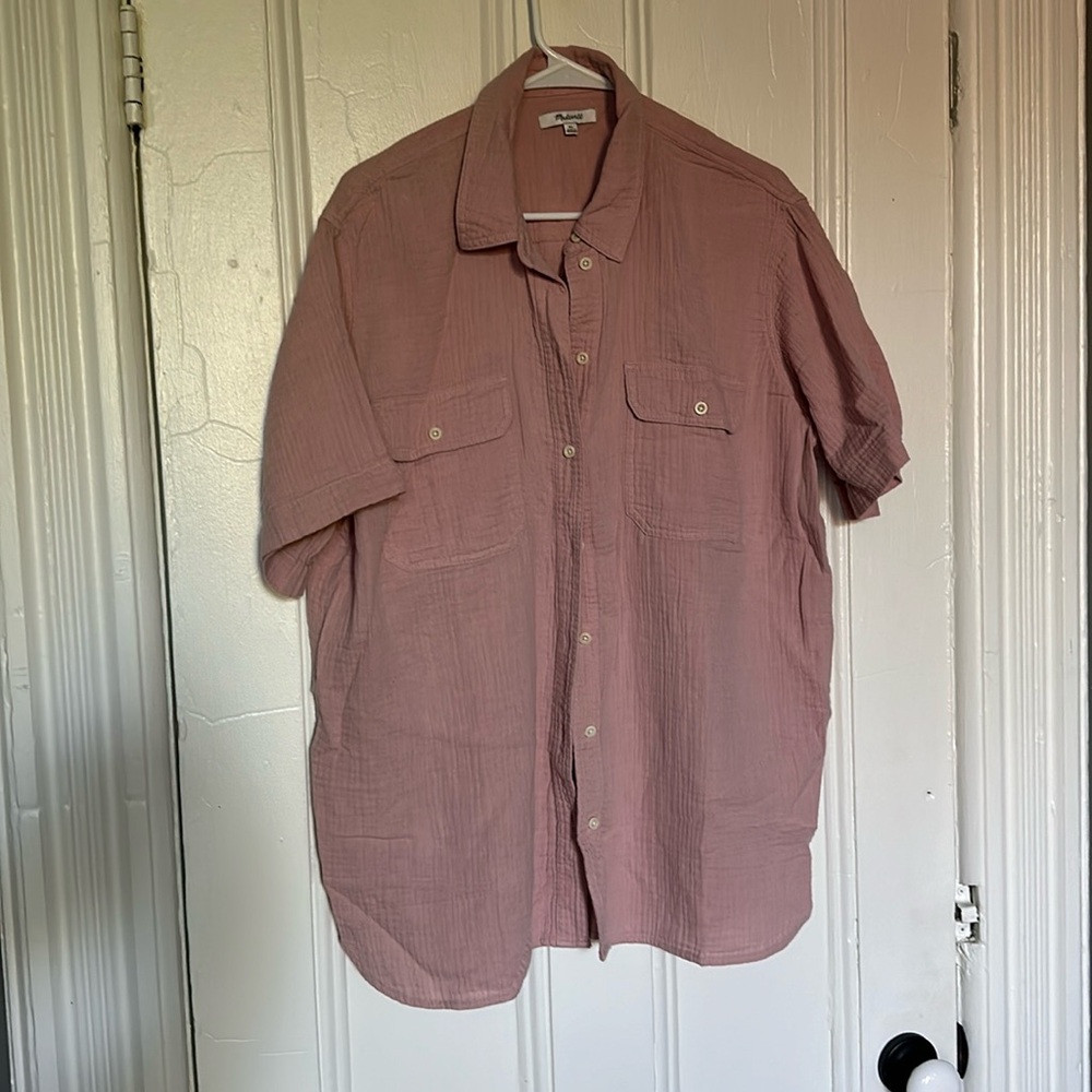 Madewell crinkle cotton button down